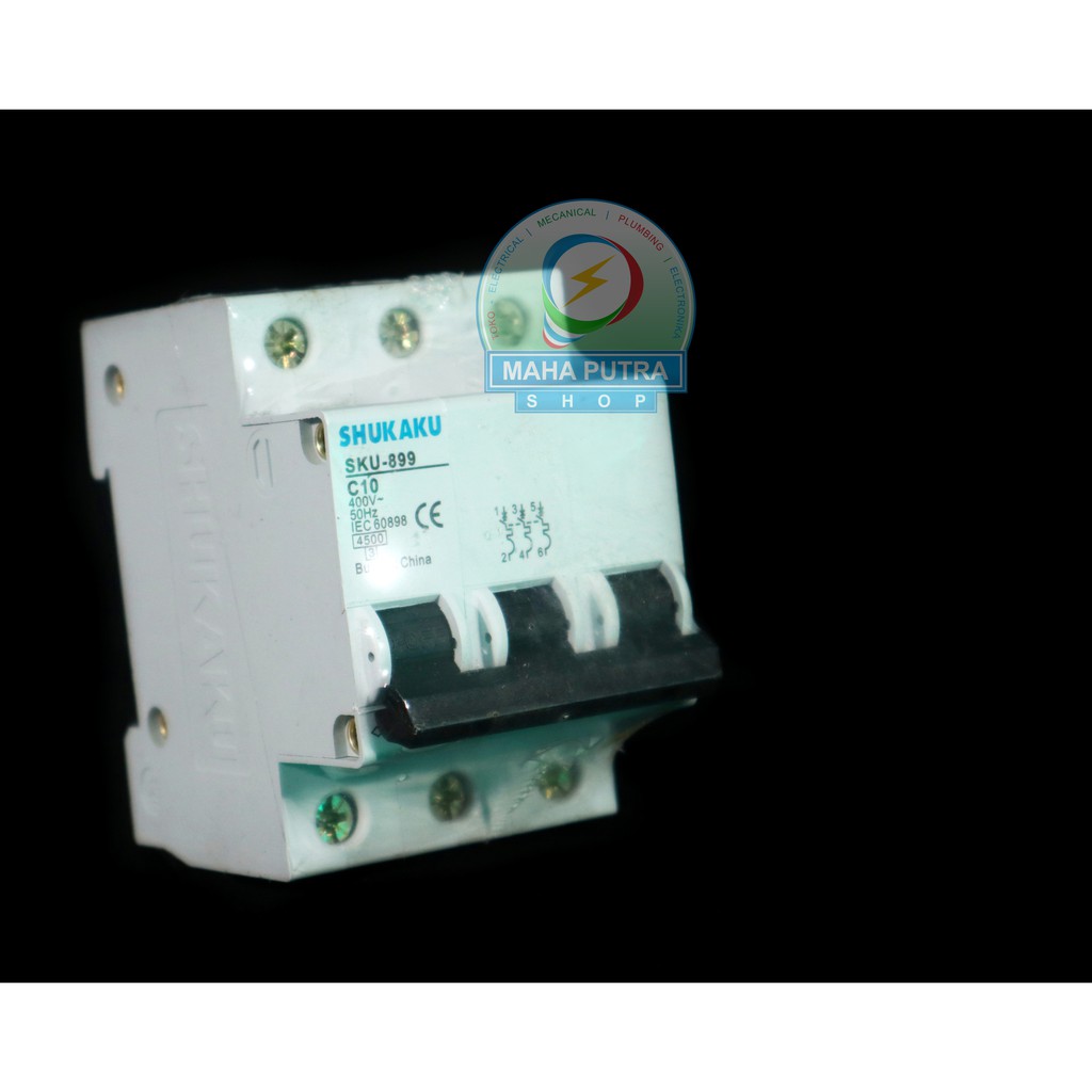 MCB 3 PHASE 10 AMPERE MERK SHUKAKU