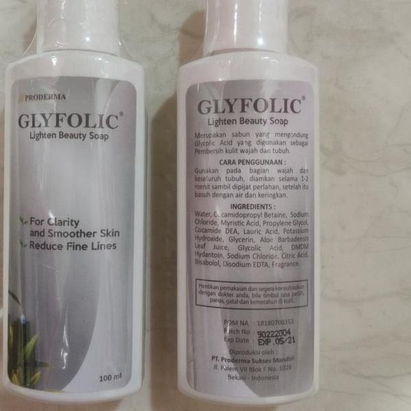 ✼ Glyfolic lighten beauty soap - sabun pencerah &angkat sel kulit mati ♦