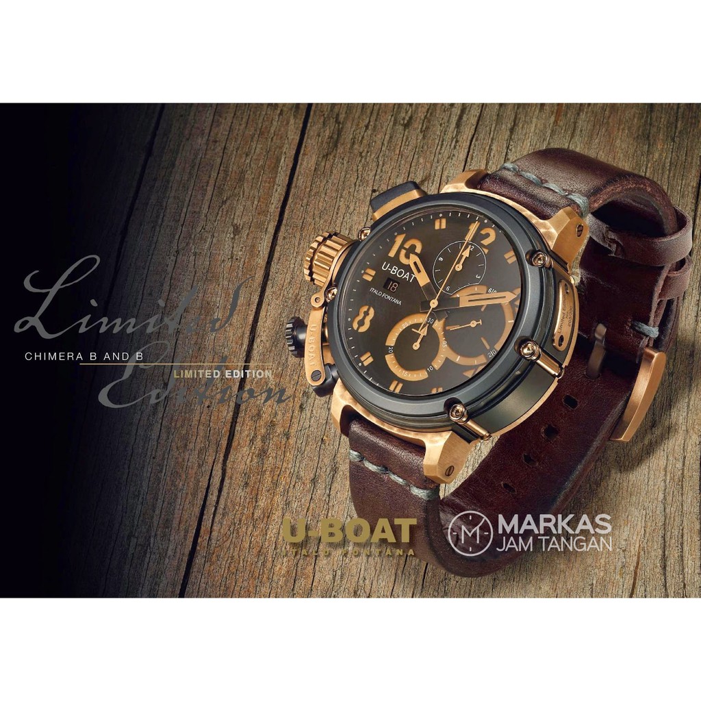 Jam Tangan Pria U-BOAT - UBOAT Chimera Italo Fontana Chronograph Leather Men Watch TERMURAH TERLARIS