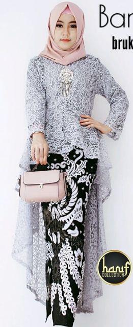 Setelan Kebaya Modern Brukat Batik Barina Set