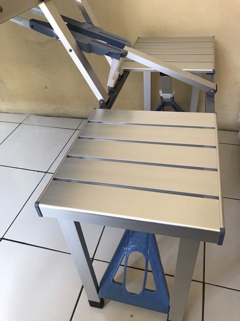 Meja Lipat Serbaguna Aluminium termasuk Kursi