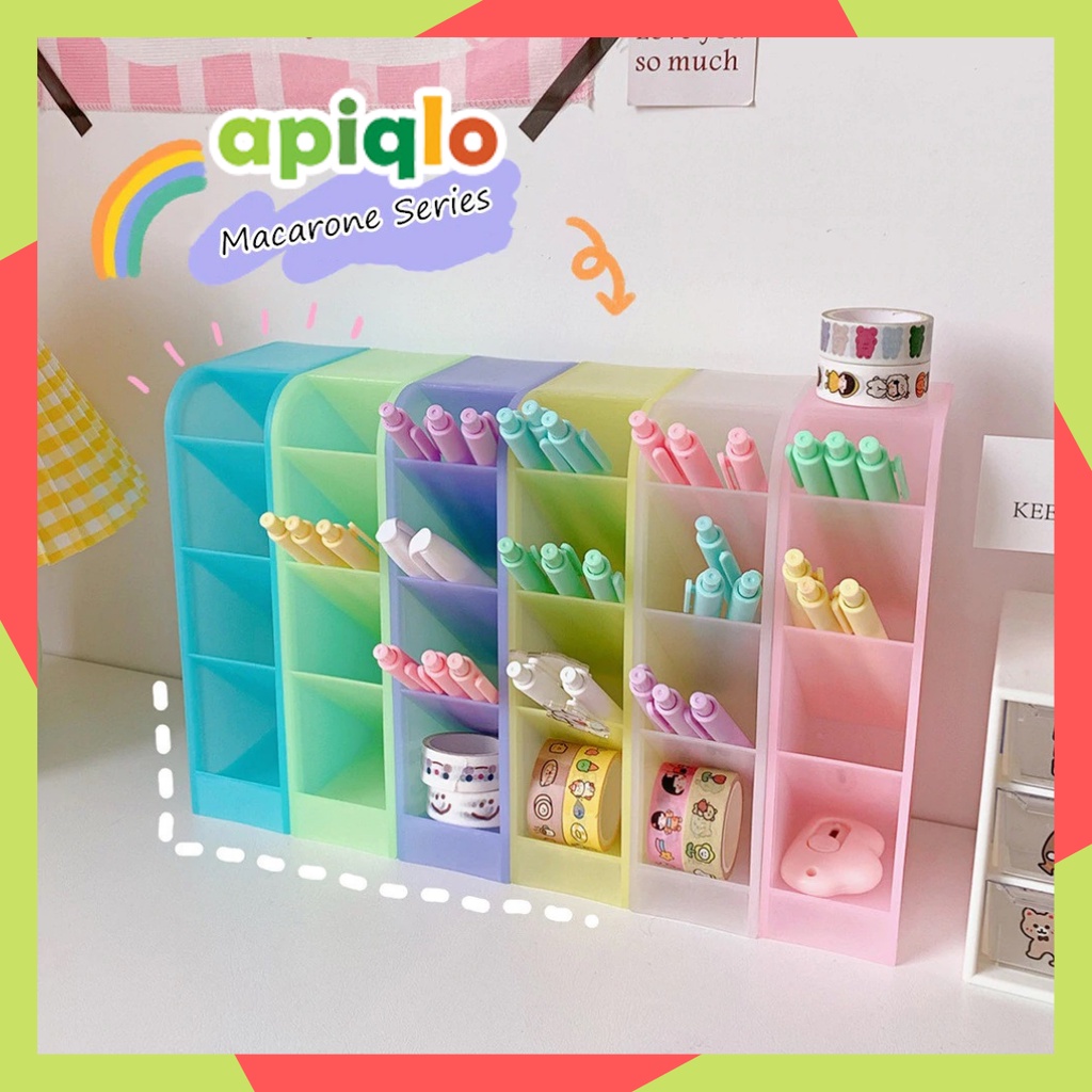 Organizer Box Laci Plastik 4 Slot Storage Mini Rack Rak Mini 4 Susun Sekat Tempat Sendok Alat Tulis
