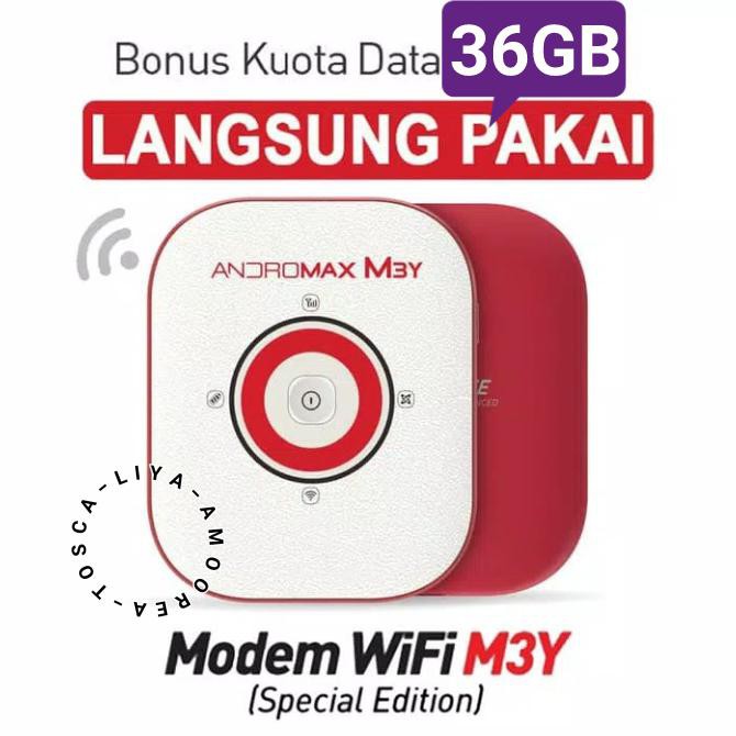 MODEM WIFI MIFI SMARTFREN ANDROMAX M3Y 4G LTE (KUOTA 30 GB) - PUTIH