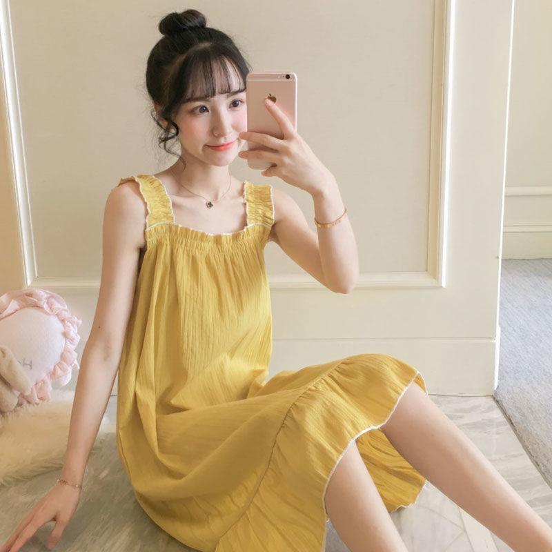 Piyama baju tidur wanita musim panas seksi sling pad dada Piyama baju tidur wanita musim panas seksi sling pad dada