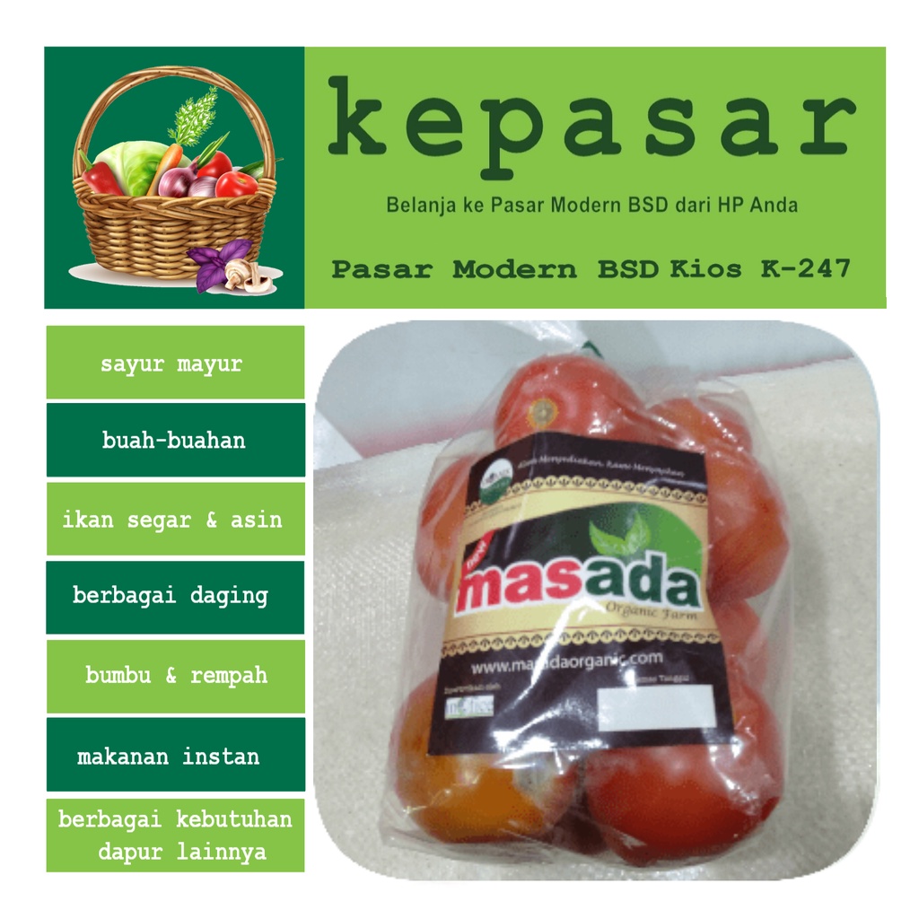 

Tomat Organik Masada 1 bungkus