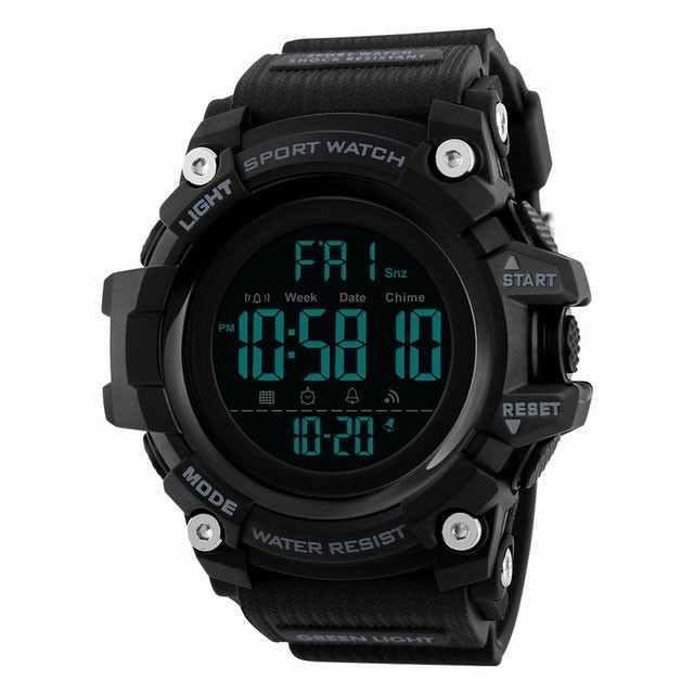 Jam Tangan Sporty Digital Pria - 1384 - EMWSC8BK Black - SKMEI