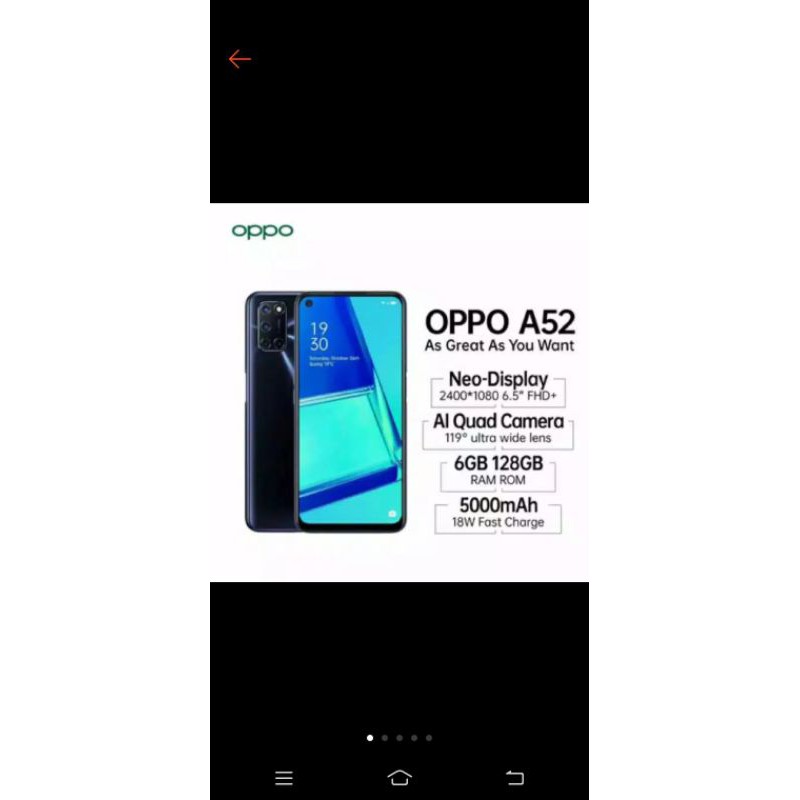 oppo A52 ram 6/128