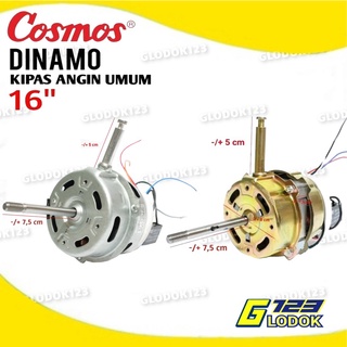Motor Dinamo Kipas Angin 12 inch atau 16 inch Merk Cosmos, Sanken, KDK, dan Merk China Lainnya