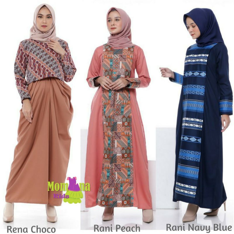 Gamis Baju Menyusui Lebaran Pesta Tarik Samping Toyobo Nursing wear Dress Renata Maharani Nuratina