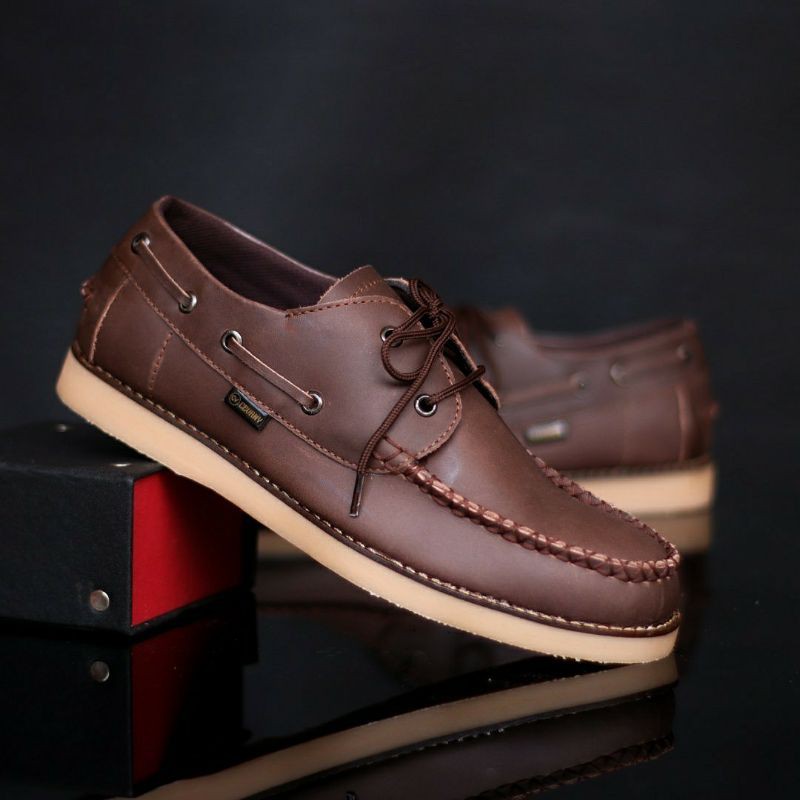 CRAFTS - Sepatu Formal Casual Tali Hitam Kulit Kerja Pria