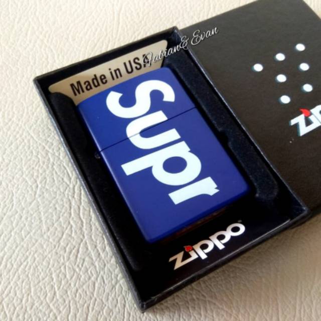 Korek Api Zippo Supreme Biru Tua KW Super Grade Original