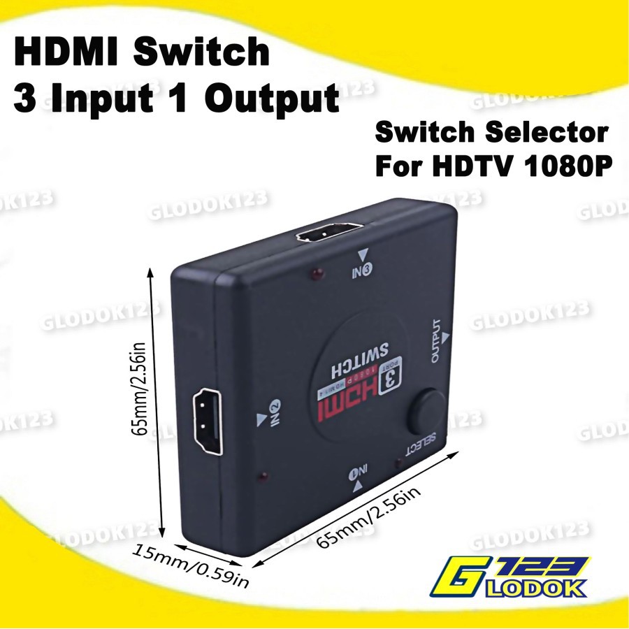 HDMI SWITCH 3 IN TO 1 OUT 1080P