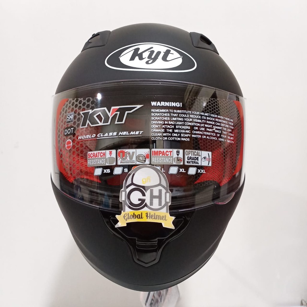 HELM KYT RC7 SOLID BLACK DOFF KYT RC SEVEN SOLID KYT RC 7 SOLID FULL FACE