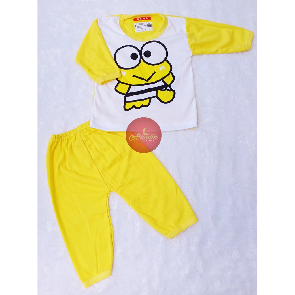 3 Stel Baju Bayi &amp; Anak Tangan Panjang - Baju Bayi Karakter Keropi / Baju Bayi Panjang / Piyama Bayi