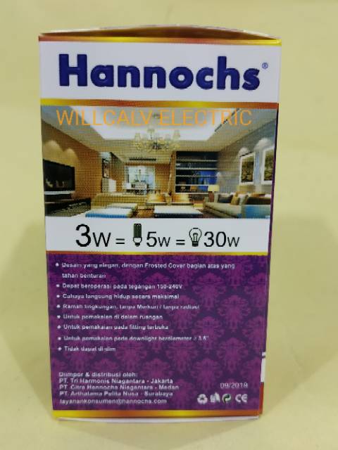 LAMPU LED HANNOCH ALFA 3W 3WATT 3 WATT - LAMPU LED HANNOCHS ALFA 3W 3WATT 3 WATT