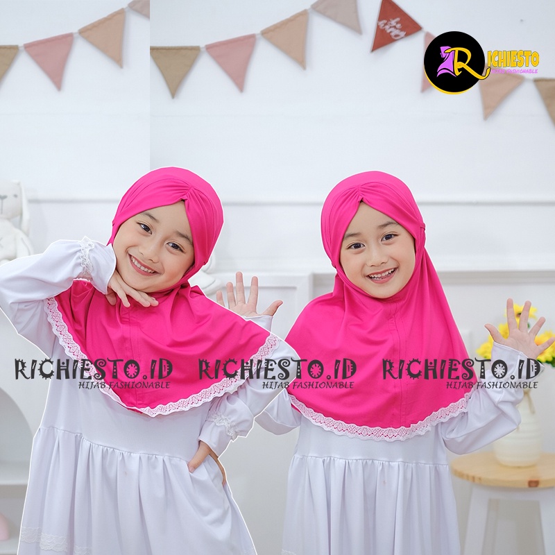 Jilbab Anak ERLINA 3-6 Tahun Hijab Instan Anak Bayi Terbaru Kerudung Anak Perempuan Lucu