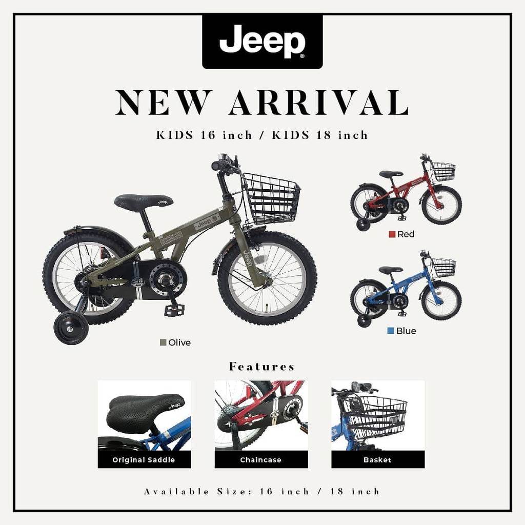 Sepeda Anak Kids Jeep Bike 16 inch