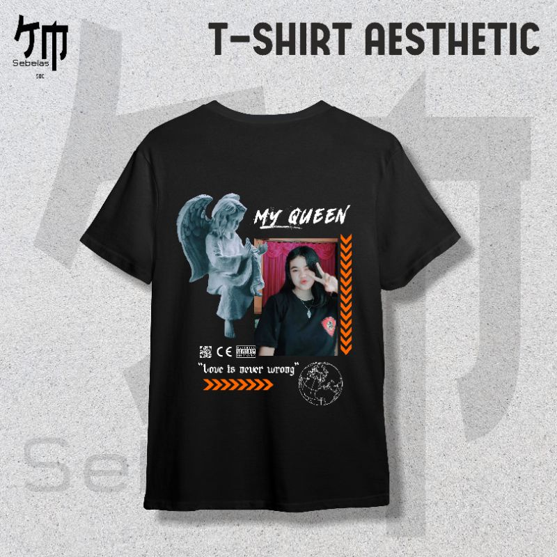 Kaos Streetwear Custom (Foto, Text dan Gambar)