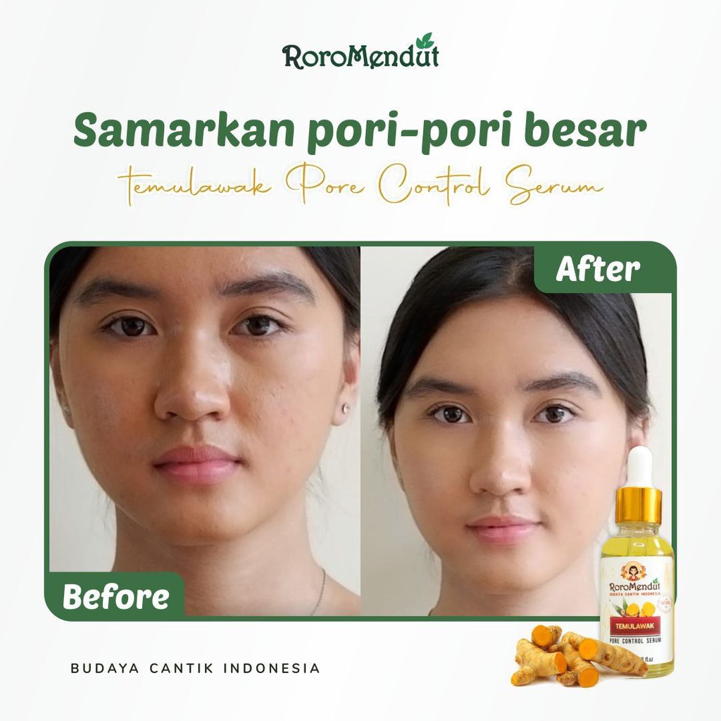 Roro Mendut temulawak pore control serum &amp; Essence Wajah