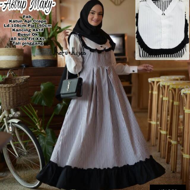Gamis salur kombinasi