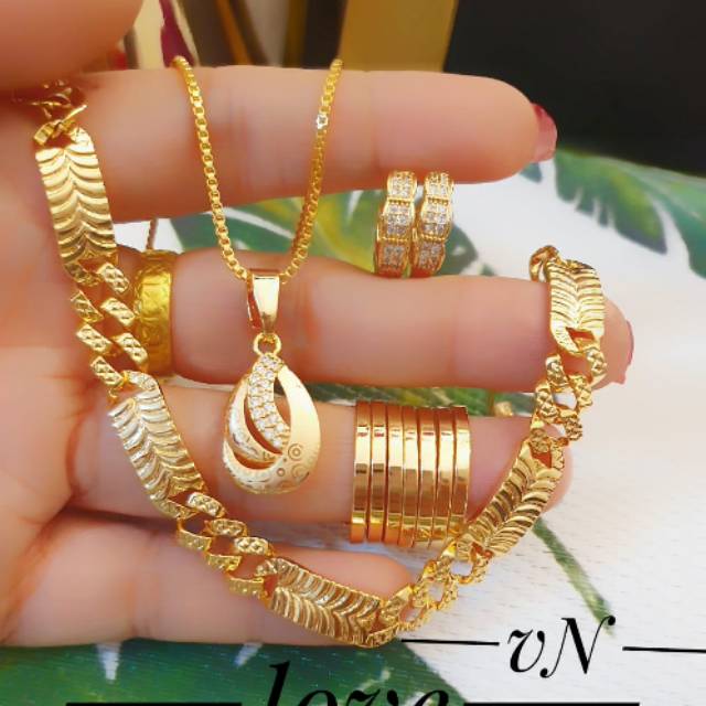 Xuping set perhiasan lapis emas 24K 2620