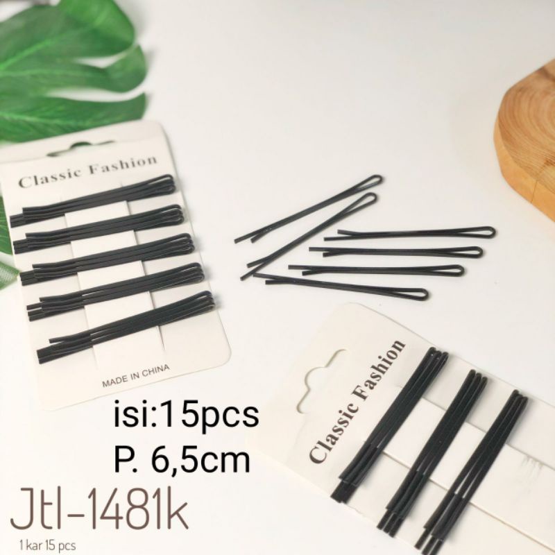 Jepit Lidi|Jepit Hitam 6,5cm|Jepit Poni