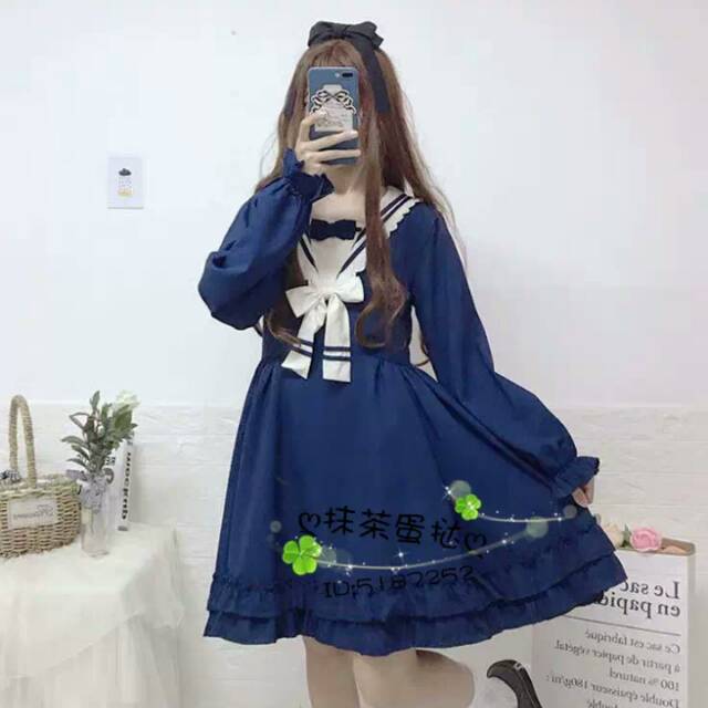 Dress Lolita Sailor Navy Taobao