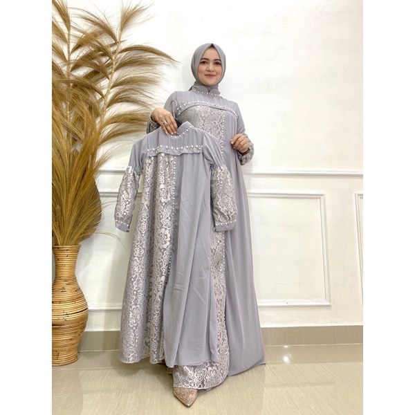 DANIRA DRESS/GAMIS BROKAT/GAMIS COUPLE IBU DAN ANAK