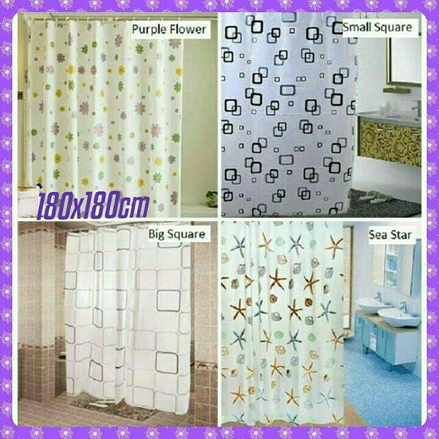 Tirai kamar mandi tebal