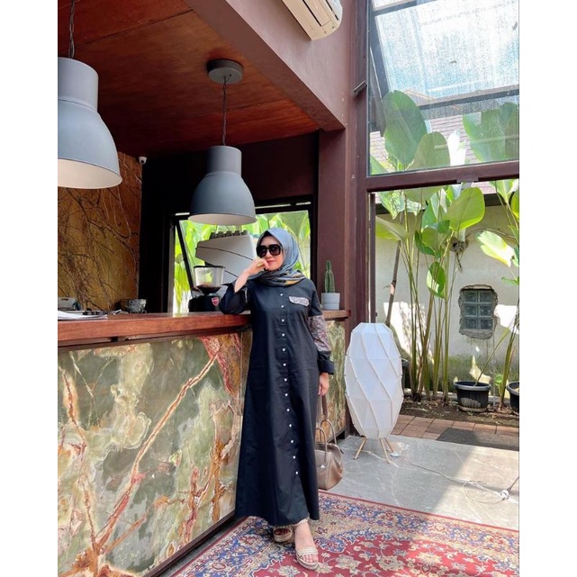 New korina Mega midi dress | baju korina | gamis korina terbaru | midi dress tunik long tunik