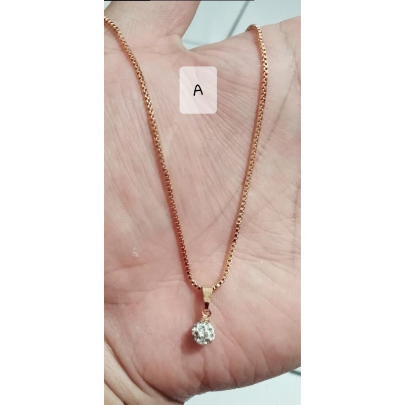 kalung xuping wanita lapis emas italy 45cm gold dan silver  SK06.