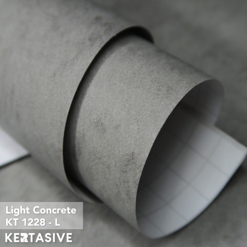 KERTASIVE PVC INTERIOR FILM LIGHT CONCRETE KT1128 sticker pelapis furniture warna motif batu semen a