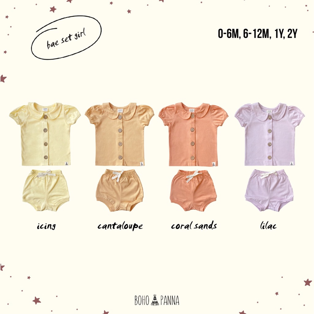 Baju Bayi Setelan Anak Perempuan Newborn 6 Bulan 1-2 Tahun Bohopanna Bae Girl