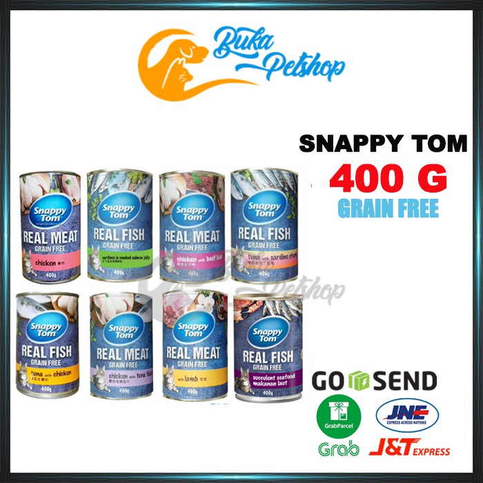 Makanan Kucing Snappy Tom 400g Adult [ GOJEK - GRAB ]