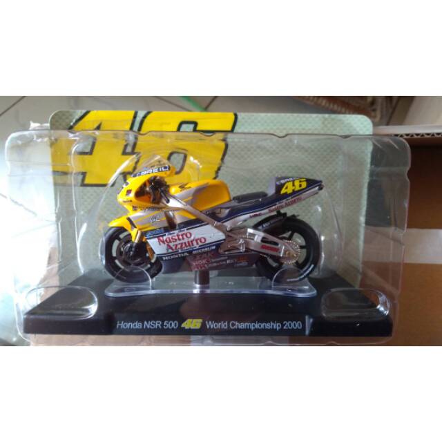 Diecast motor leo models rossi 46 motogp Honda NSR 500 Champions world 2000 1:18 rare