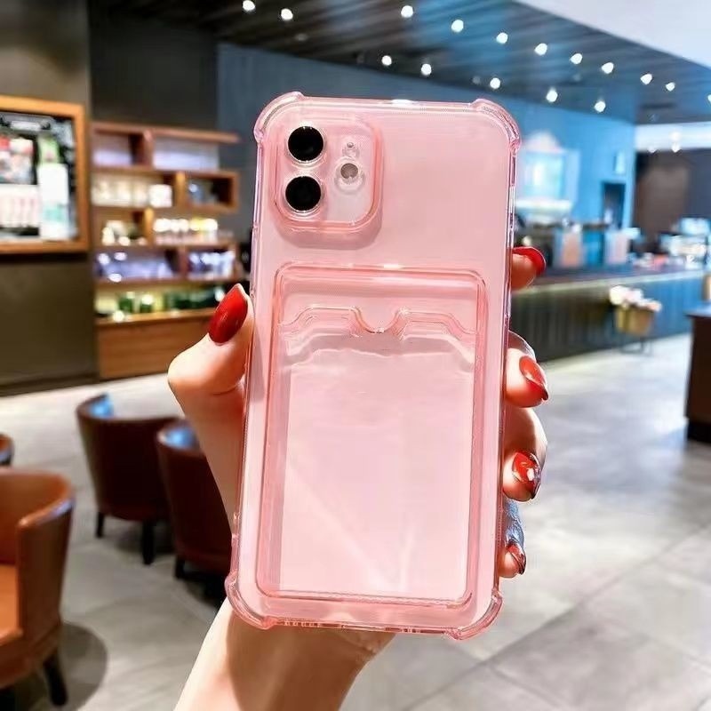 Soft Case Transparan Warna Permen Untuk iPhone 12 11 Pro X XS MAX XR SE2 7 8 Plus