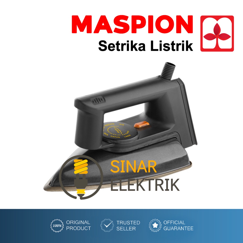 Setrika Listrik MASPION EX-1010 Blackberry - Seterika Gosokan Baju EX 1010