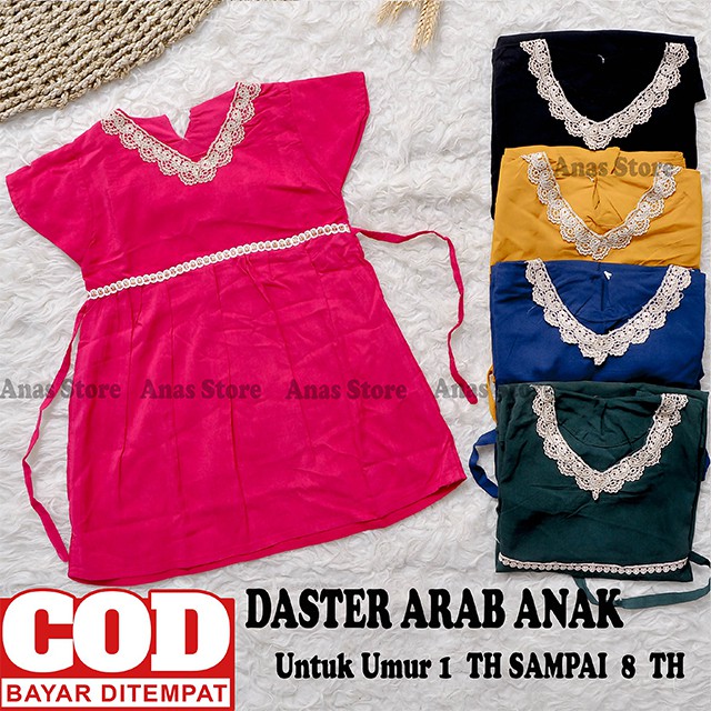 DASTER ARAB ANAK 1 TAHUN- 8 TAHUN/DASTER ANAK PEREMPUAN