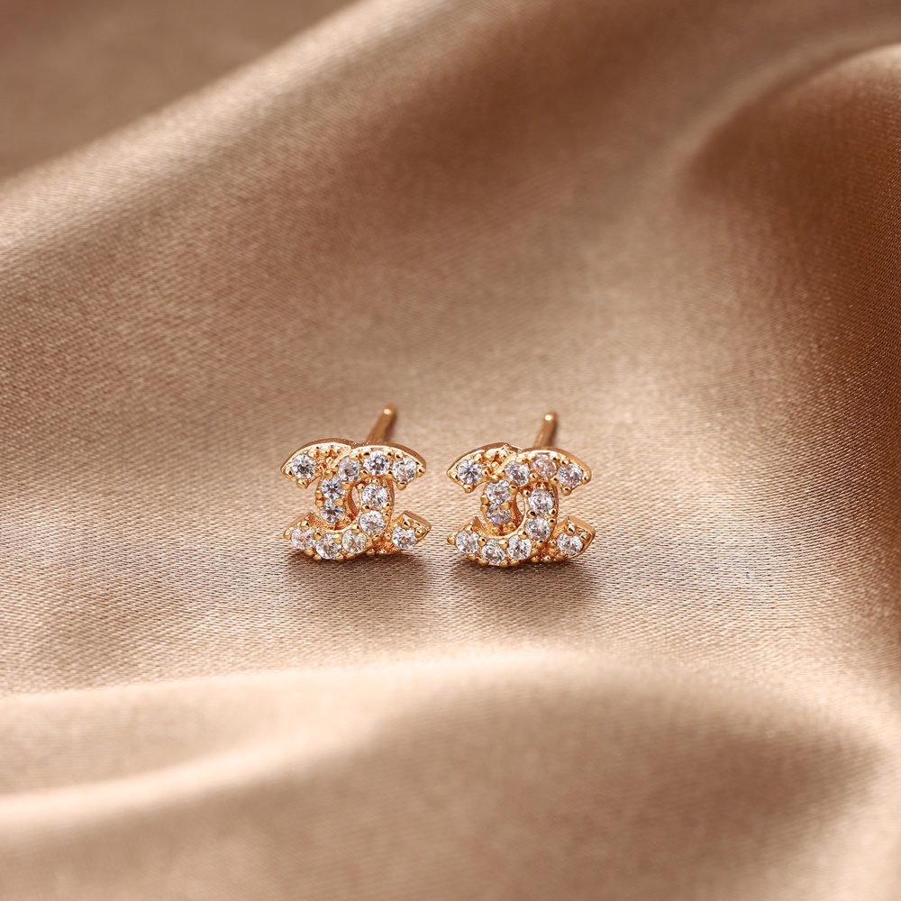 ✨Anting-anting wanita rose gold dengan berlian fashion perhiasan fashion D264