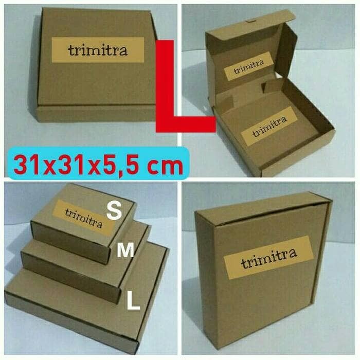 

Kardus Pizza L COKLAT 31x31x5,5 Cm