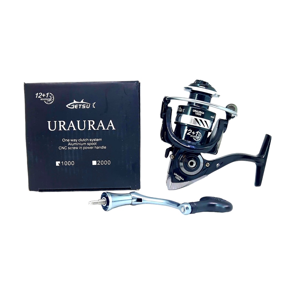 Reel Pancing GETSU URAURAA 12+1 POWER HANDLE Sangat MURAH