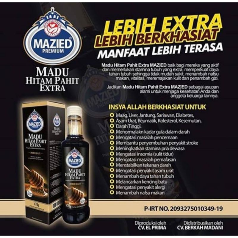 

Madu Hitam Pahit Mazied Extra Insulin | 470gr