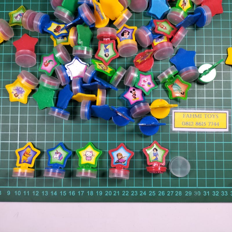 

YUH 100 pcs STAMPLE BINTANG mainan stemple bintang mainan stempel