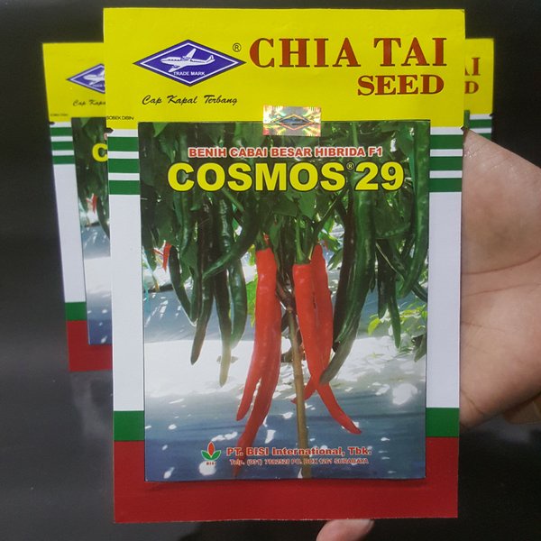 Biji Benih Bibit Unggul Tanaman Cabe Merah Besar Cosmos 29 F1 10gr Kapal Terbang