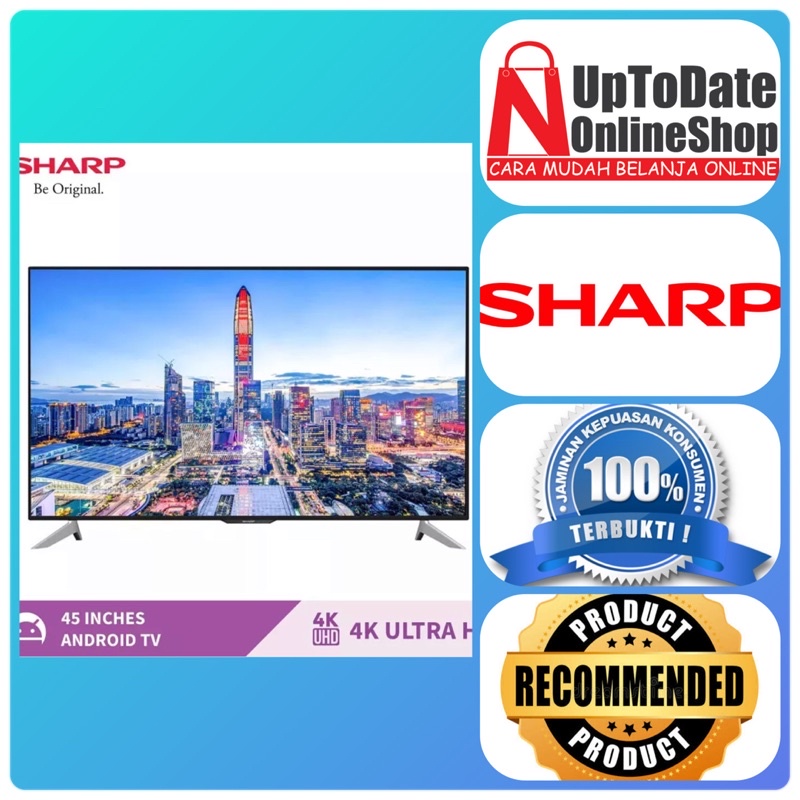 TV LED 45INCH SHARP LC-45UA6800X ANDROID SMART TV 4K UHD