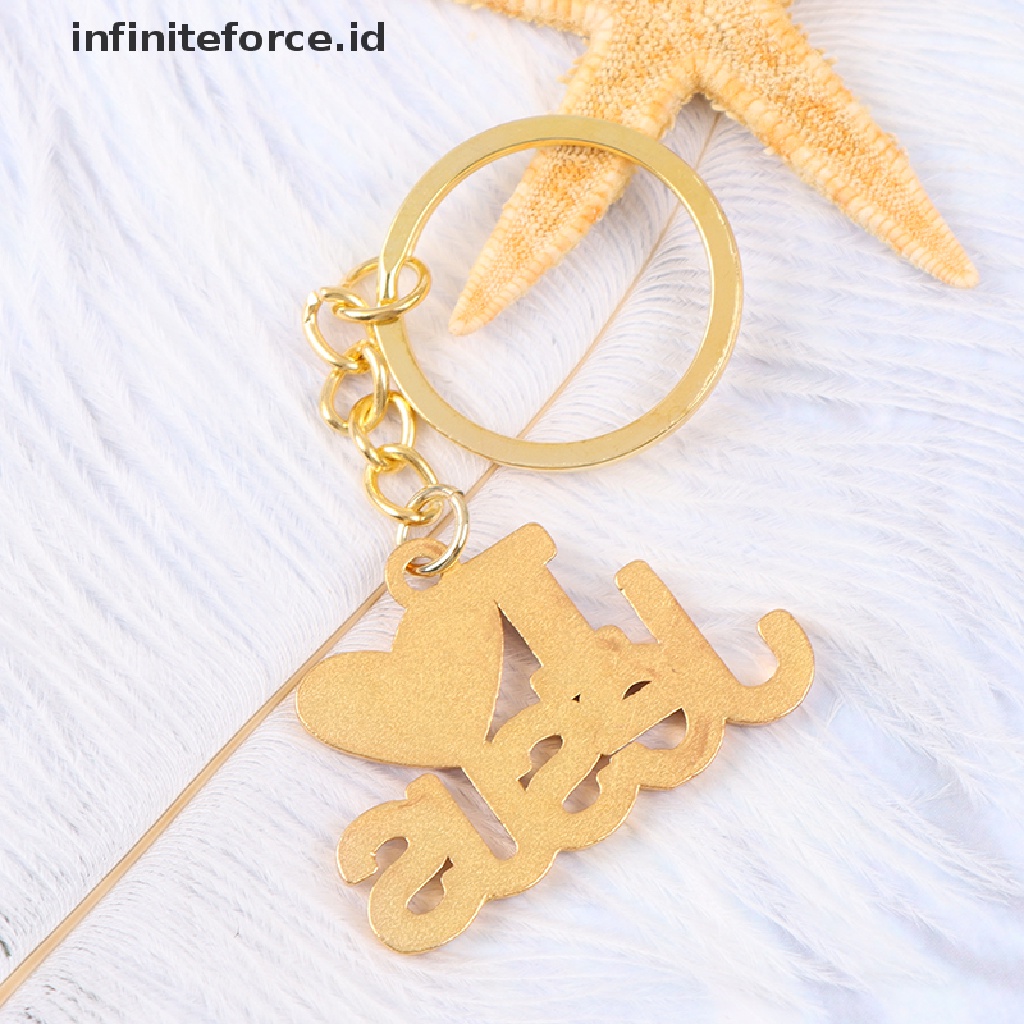 (Infiniteforce.Id) 1pc Gantungan Kunci Mobil Motif Print Tulisan I Love Jesus