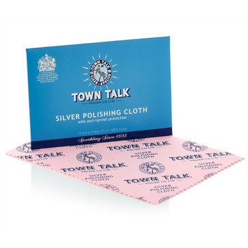 Original Town Talk Polish -Anti Tarnish SILVER Polishing Cloth lap poles silver