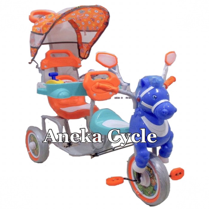 sepeda roda 3 family kuda boncengan