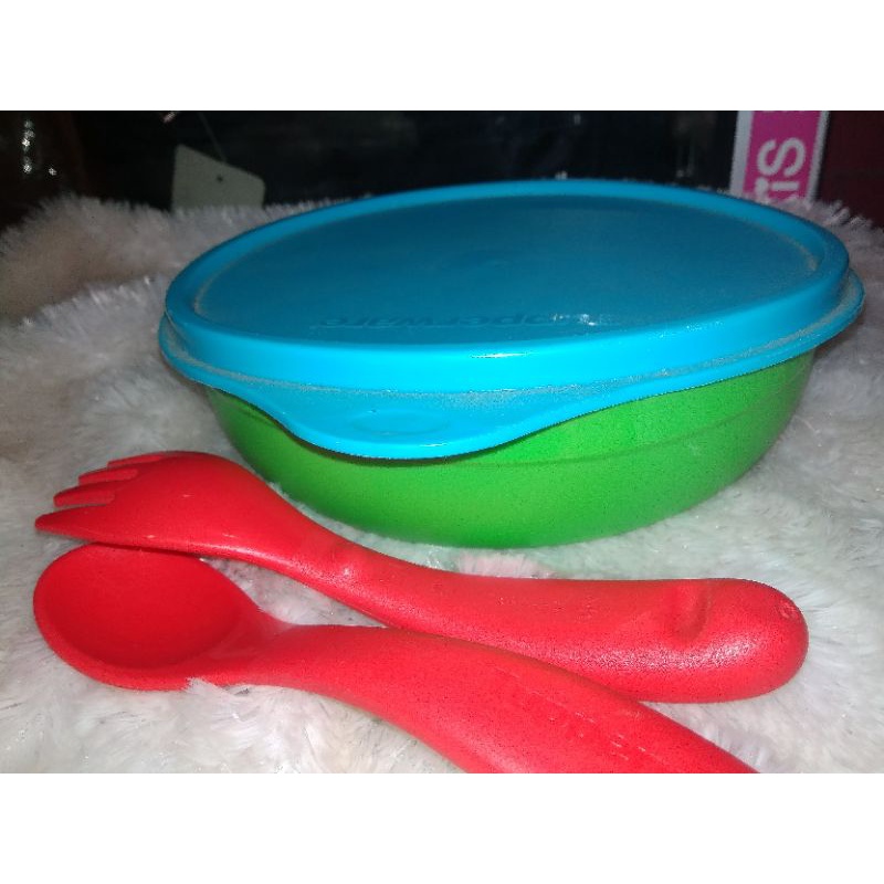 Feeding plate 430 ml and Cutlery Tiwi'kids TUPPERWARE