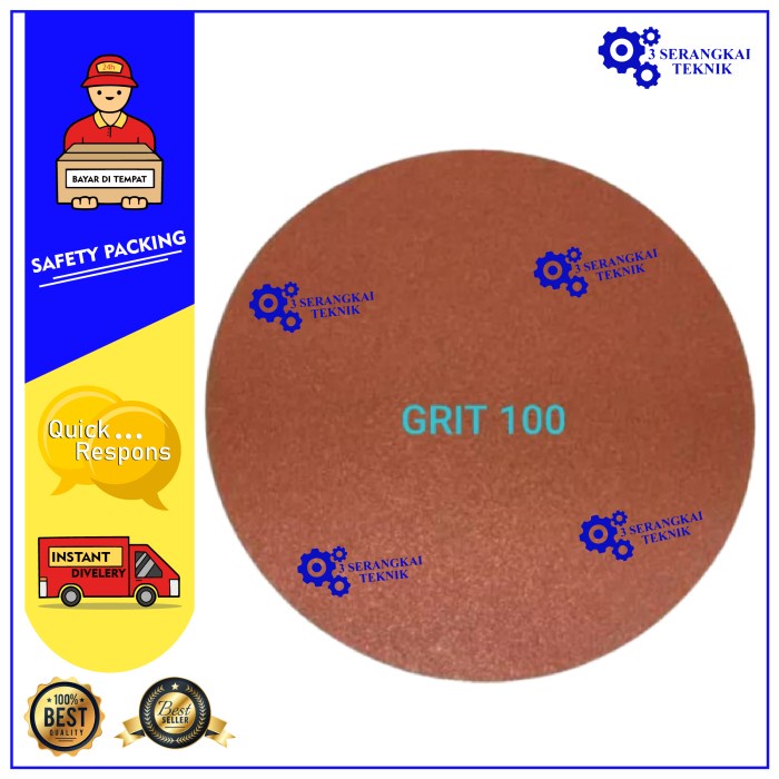 AMPLAS TEMPEL VELCRO 4&quot; ISI 100 PC MOFUJI LENGKAP - #100 #120